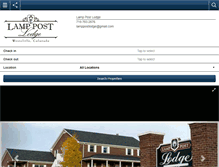 Tablet Screenshot of lamppostlodge.com
